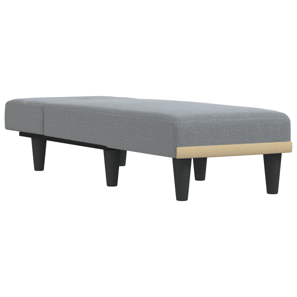 Chaise Longue in Tessuto Grigio Chiaro - homemem39