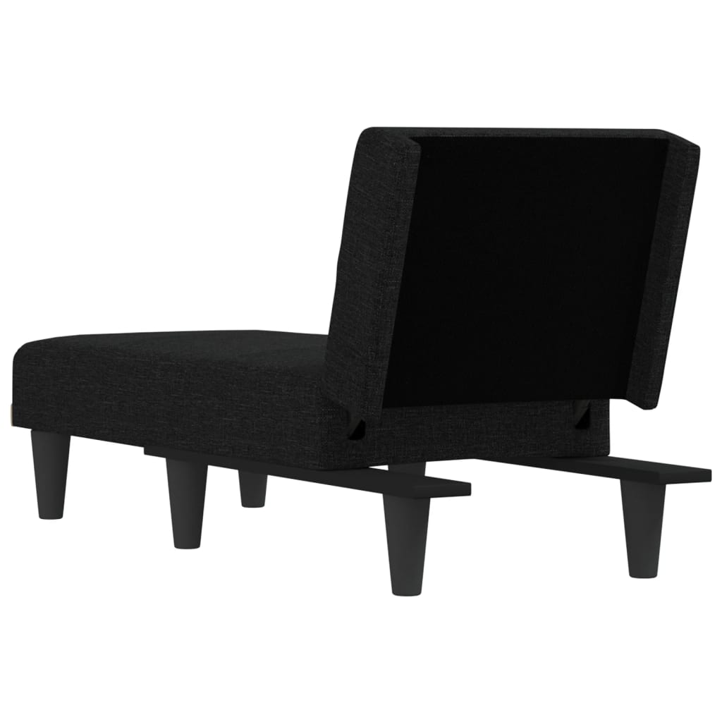 Chaise Longue in Tessuto Nero - homemem39