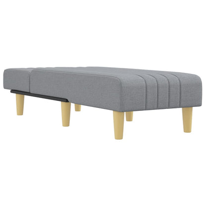 Chaise Longue in Tessuto Grigio Chiaro - homemem39
