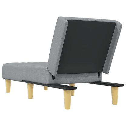 Chaise Longue in Tessuto Grigio Chiaro - homemem39