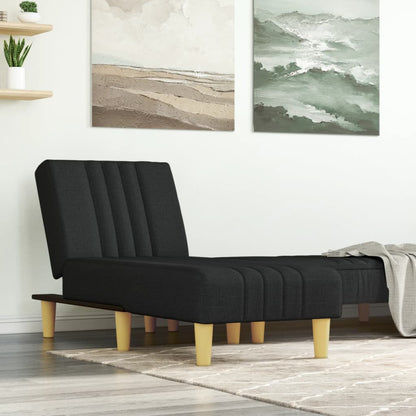 Chaise Longue in Tessuto Nero - homemem39
