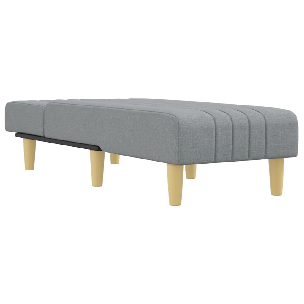 Chaise Longue in Tessuto Grigio Chiaro - homemem39