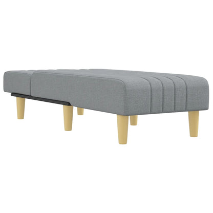 Chaise Longue in Tessuto Grigio Chiaro - homemem39