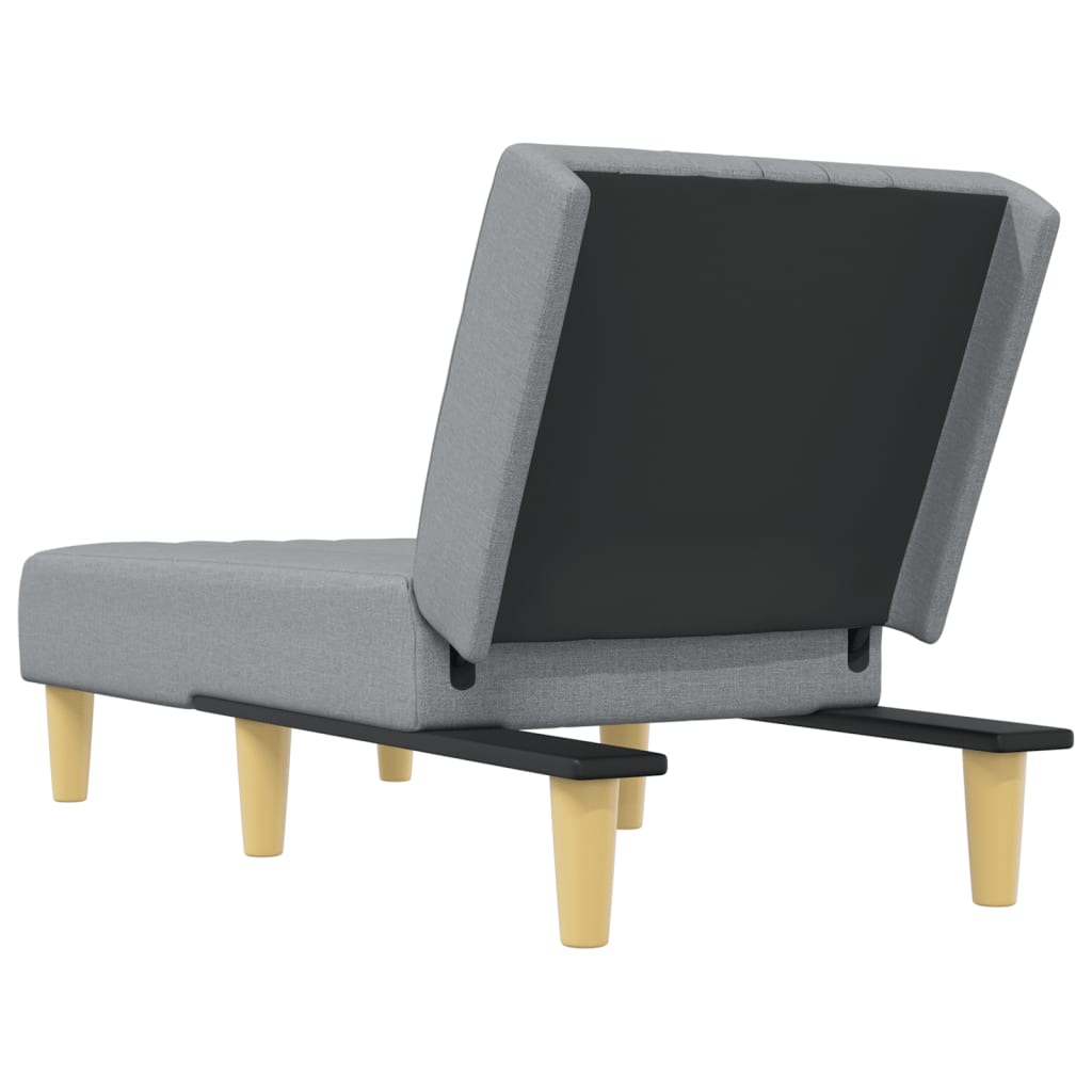 Chaise Longue in Tessuto Grigio Chiaro - homemem39