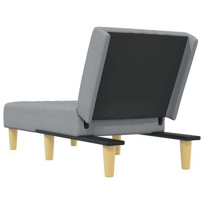 Chaise Longue in Tessuto Grigio Chiaro - homemem39
