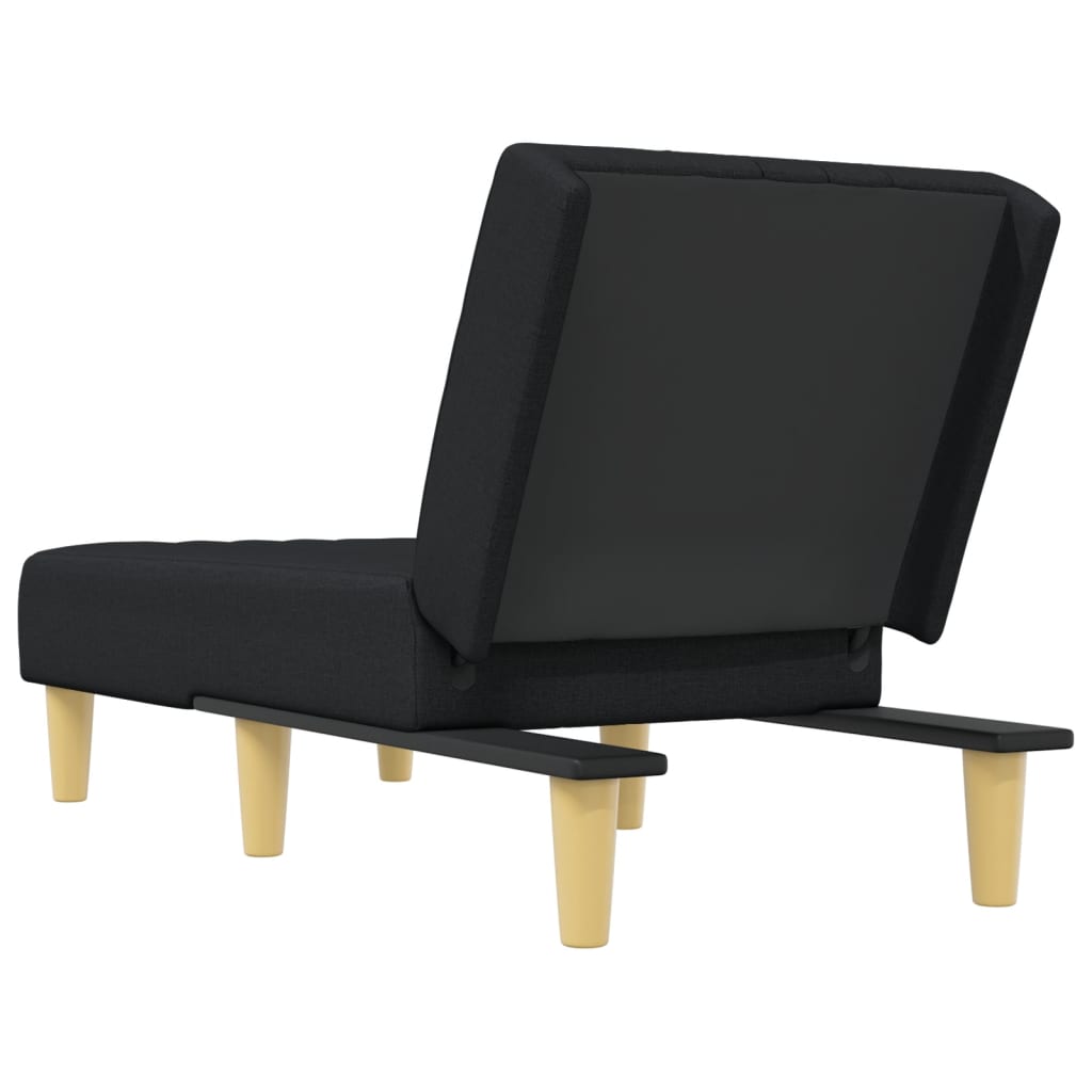 Chaise Longue in Tessuto Nero - homemem39