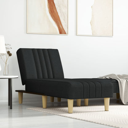 Chaise Longue in Tessuto Nero - homemem39