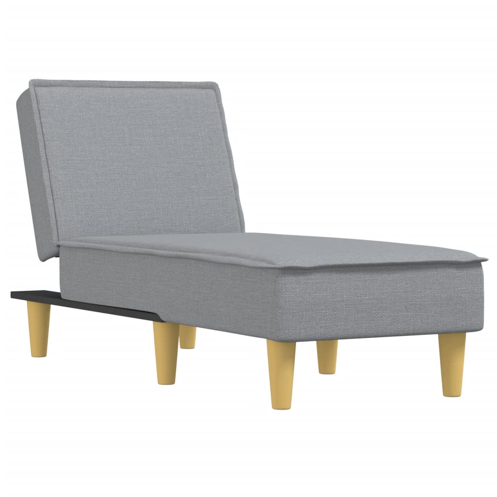 Chaise Longue in Tessuto Grigio Chiaro - homemem39