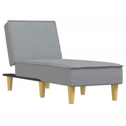 Chaise Longue in Tessuto Grigio Chiaro - homemem39