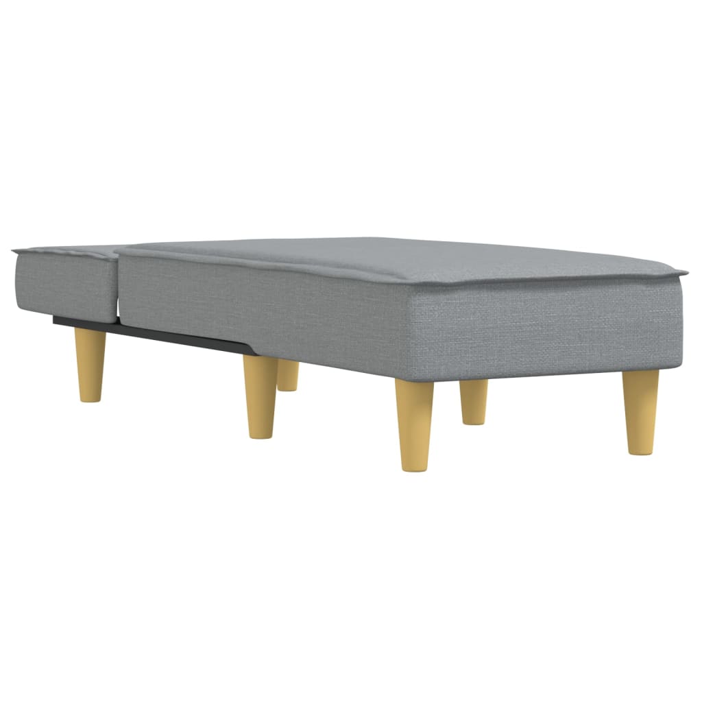 Chaise Longue in Tessuto Grigio Chiaro - homemem39