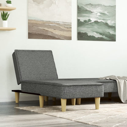 Chaise Longue in Tessuto Grigio Scuro - homemem39