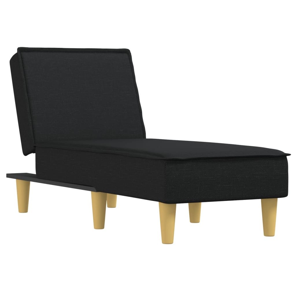 Chaise Longue in Tessuto Nero - homemem39