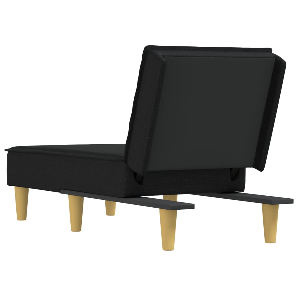 Chaise Longue in Tessuto Nero - homemem39