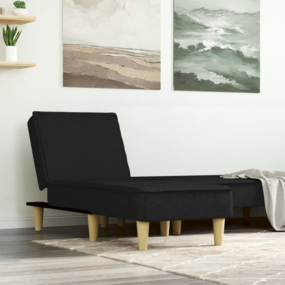 Chaise Longue in Tessuto Nero - homemem39
