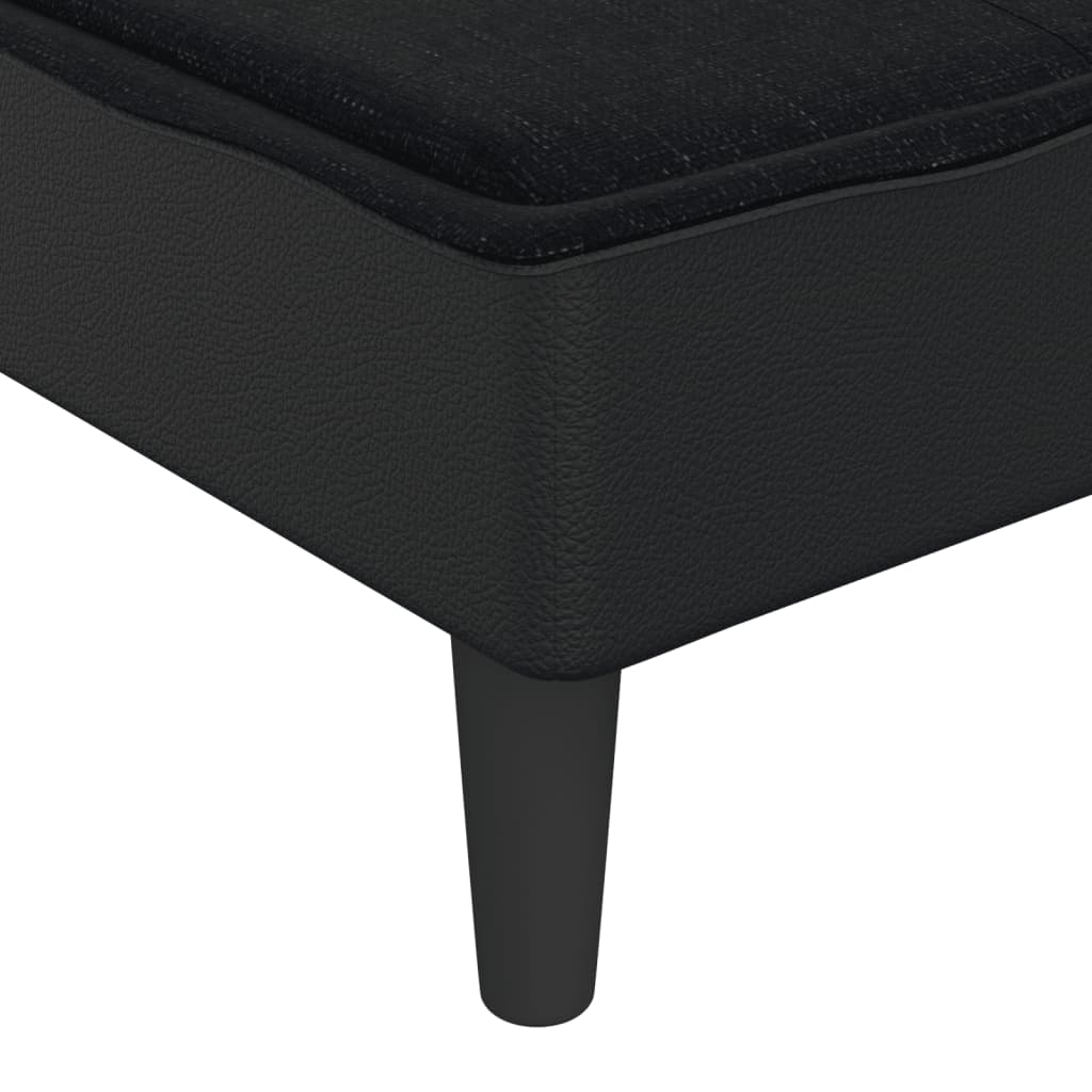 Chaise Longue in Tessuto Nero