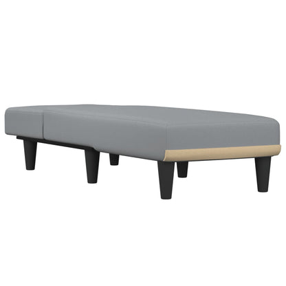 Chaise Longue in Tessuto Grigio Chiaro - homemem39