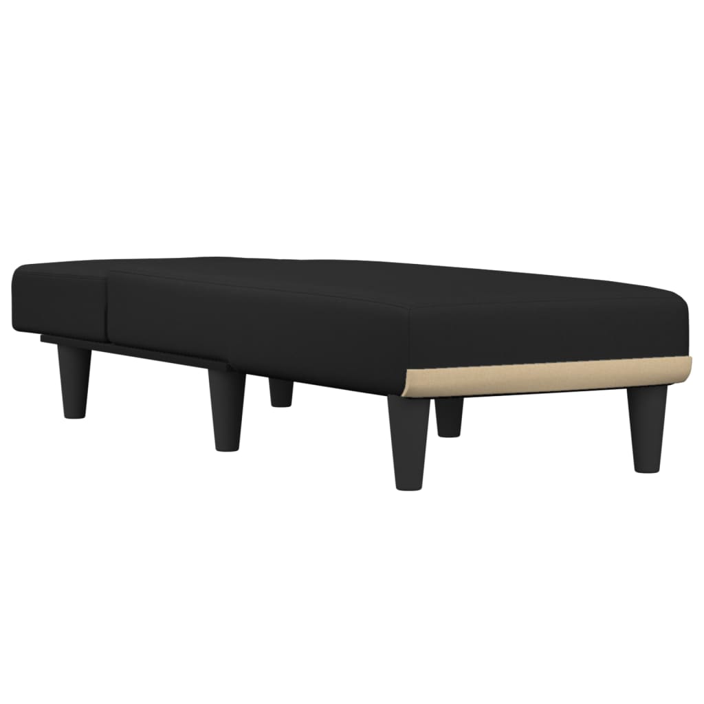 Chaise Longue in Tessuto Nero - homemem39