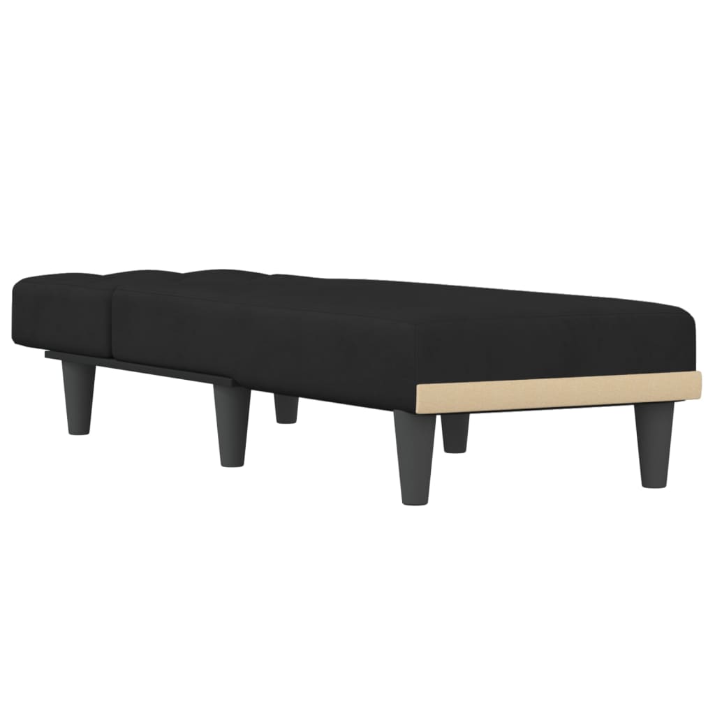 Chaise Longue in Velluto Nero - homemem39