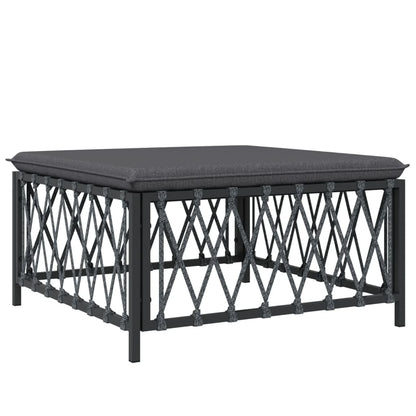 Set Salotto da Giardino 4 pz con Cuscini in Acciaio Antracite | homemem39