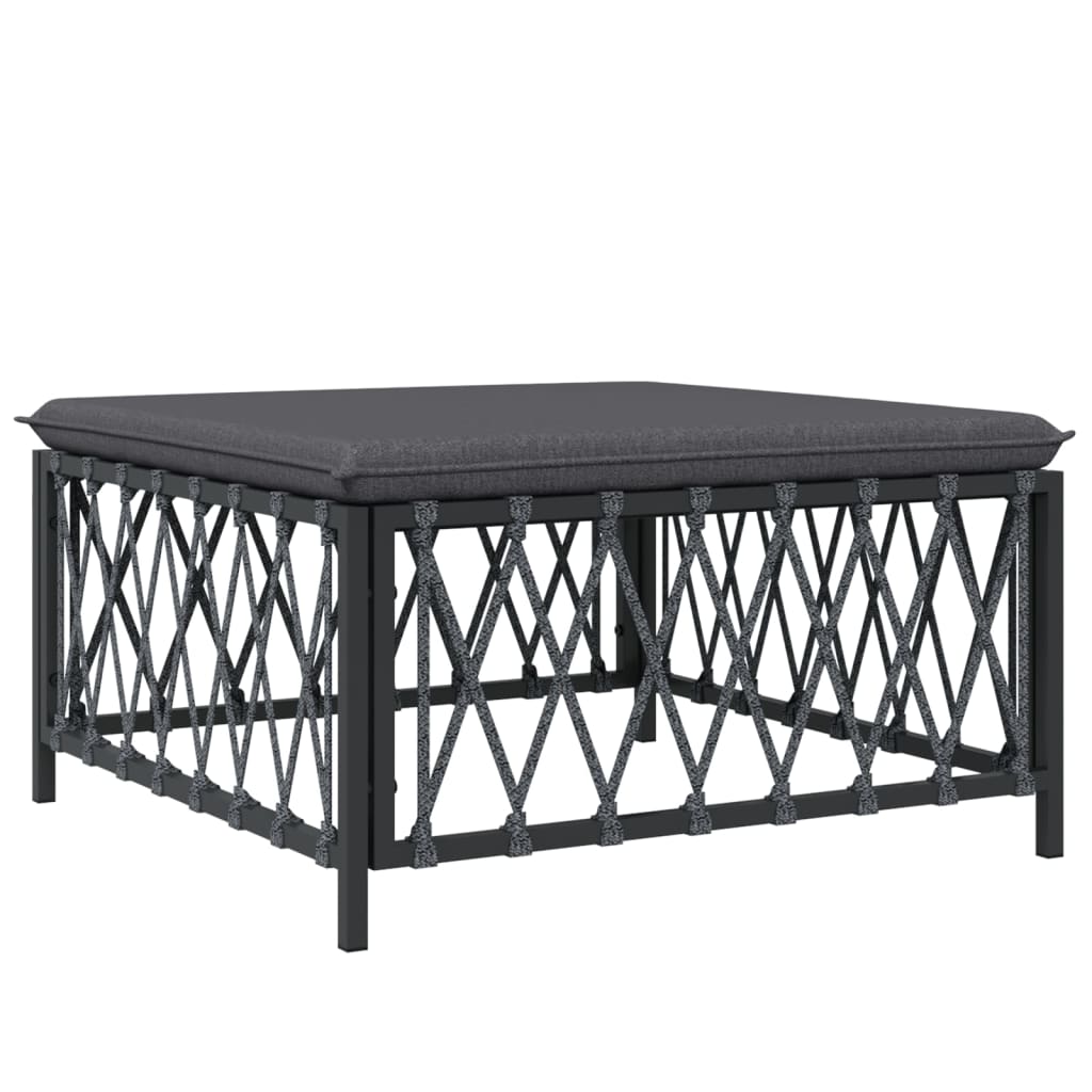 Set Salotto da Giardino 4 pz con Cuscini in Acciaio Antracite | homemem39