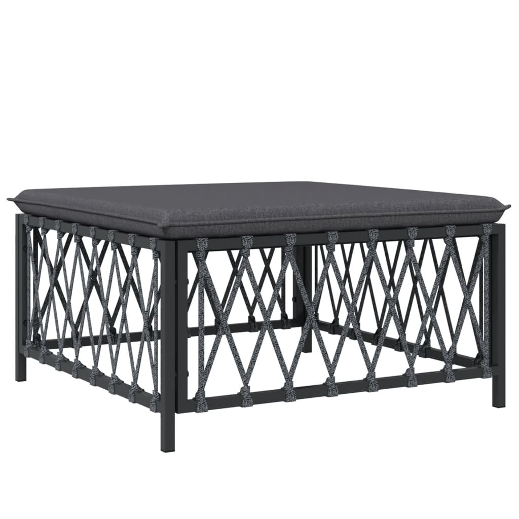 Set Salotto da Giardino 5 pz con Cuscini in Acciaio Antracite | homemem39