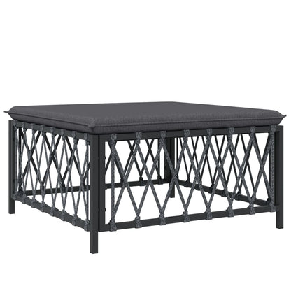 Set Salotto da Giardino 6 pz con Cuscini in Acciaio Antracite | homemem39