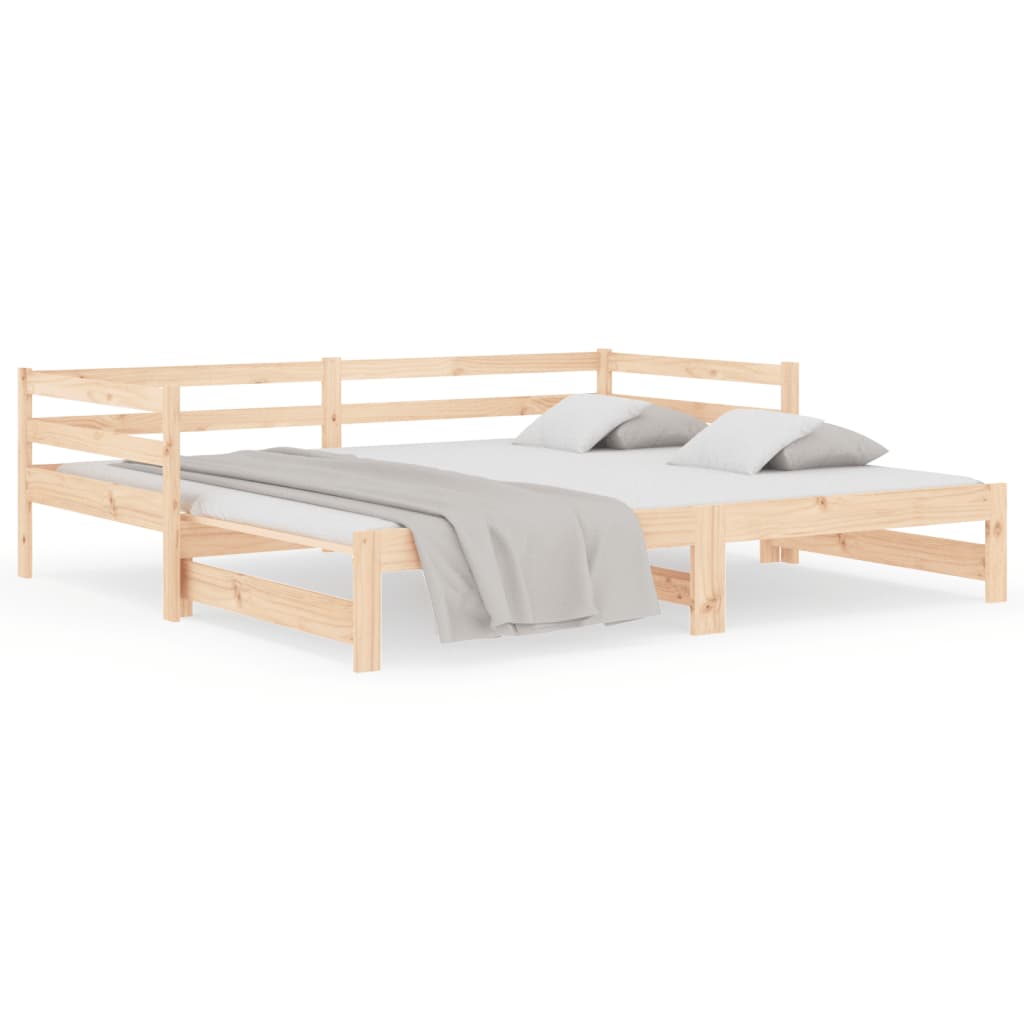 Removable Dormeuse 2x(90x190) cm Solid Pine Wood