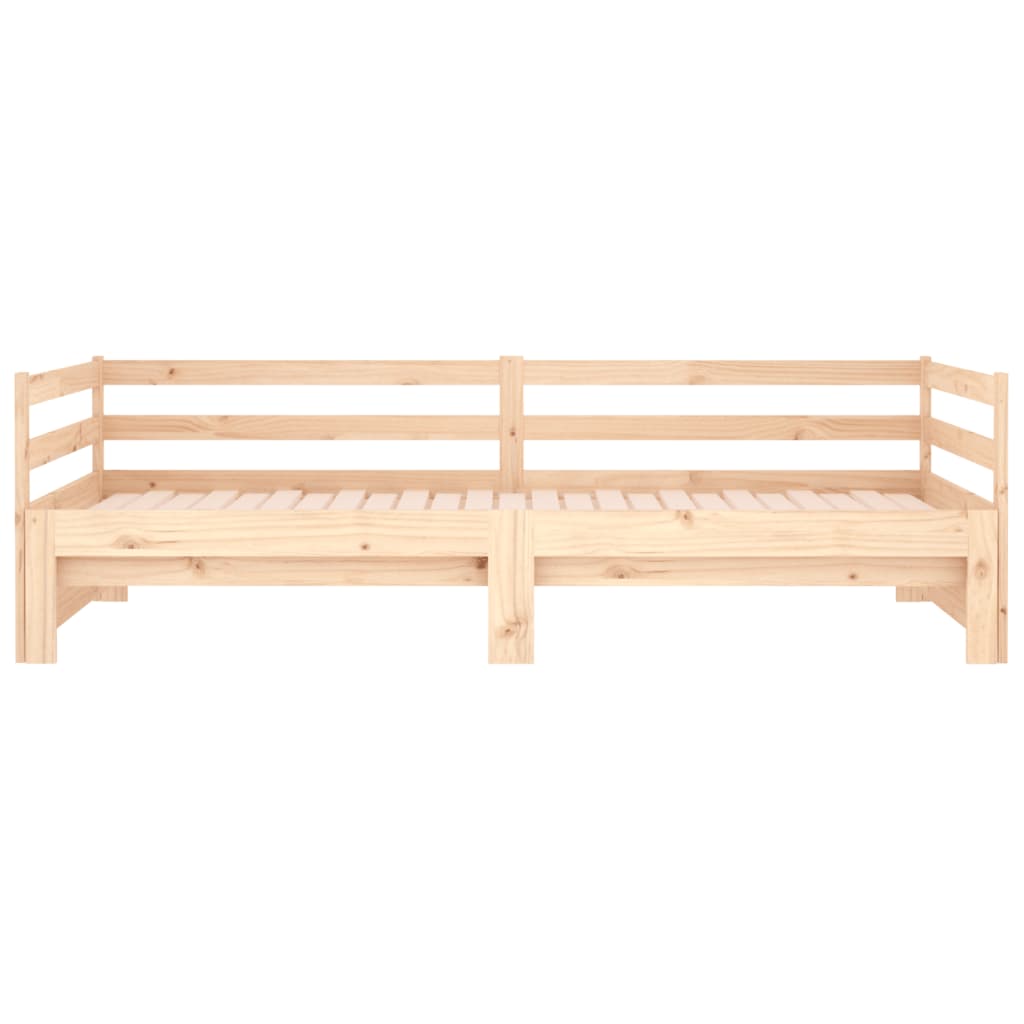 Removable Dormeuse 2x(90x190) cm Solid Pine Wood