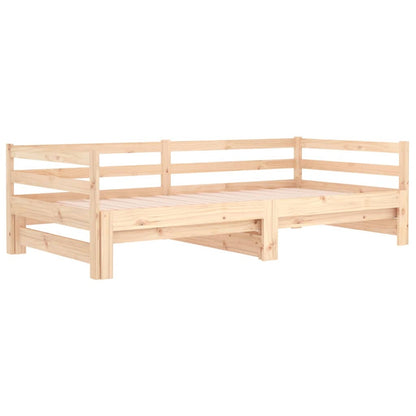 Removable Dormeuse 2x(90x190) cm Solid Pine Wood