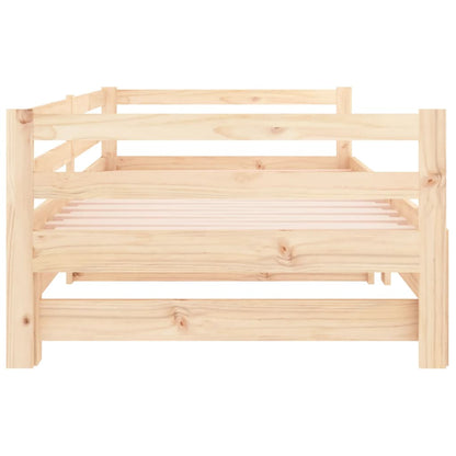 Removable Dormeuse 2x(90x190) cm Solid Pine Wood