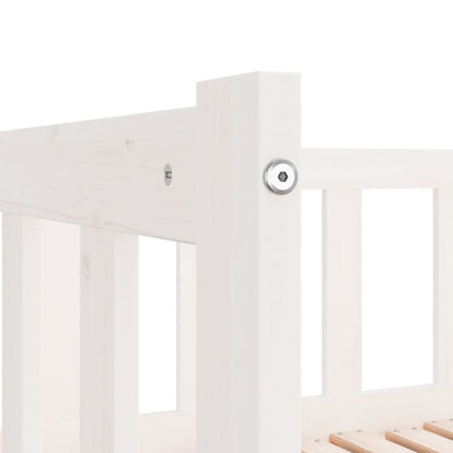 Dormeuse Estraibile Bianca 2x(90x200) cm Legno Massello di Pino