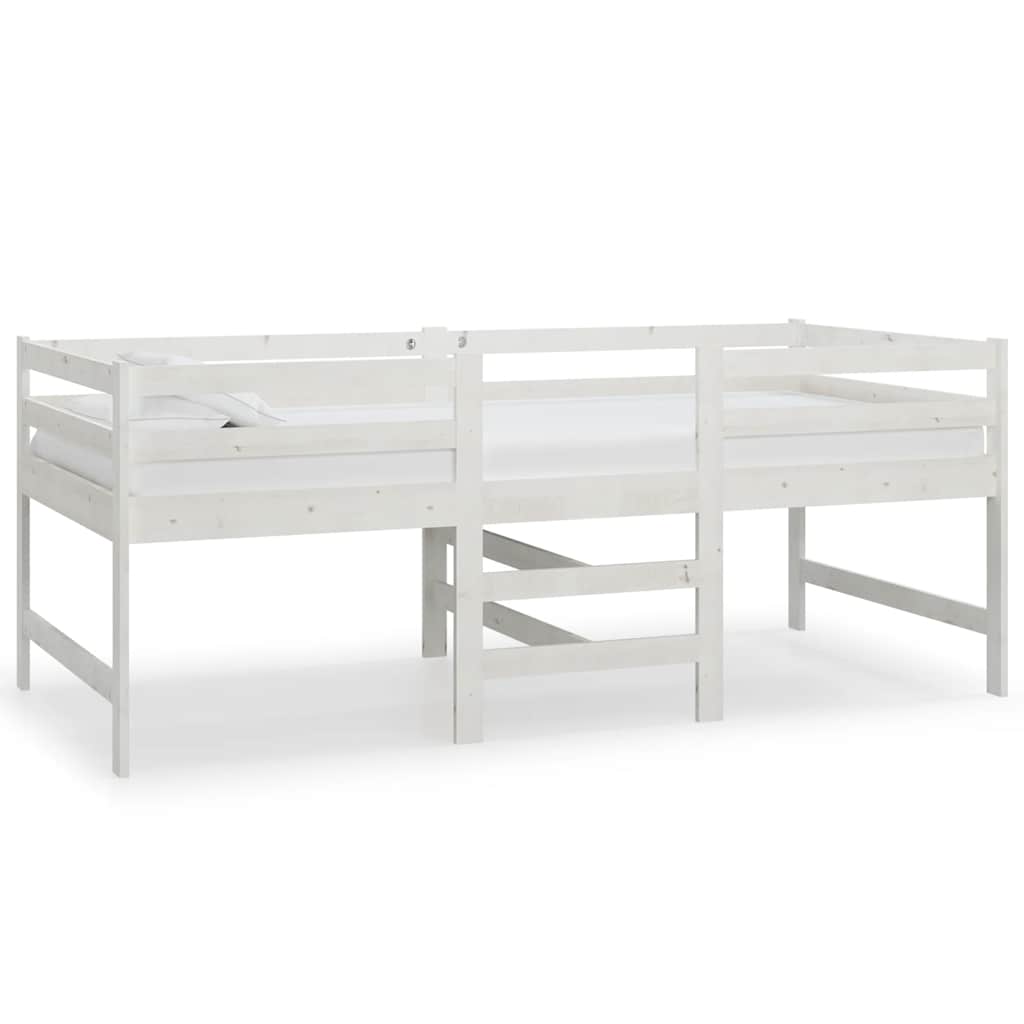Giroletto senza Materasso Bianco 90x200 cm Legno Massello Pino | homemem39
