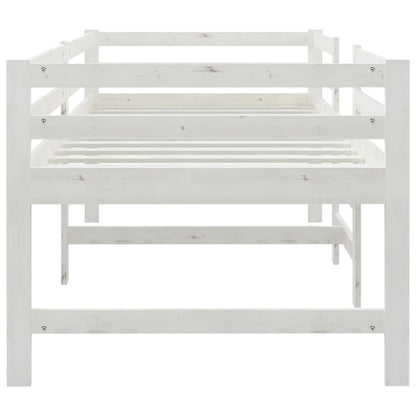 Giroletto senza Materasso Bianco 90x200 cm Legno Massello Pino | homemem39