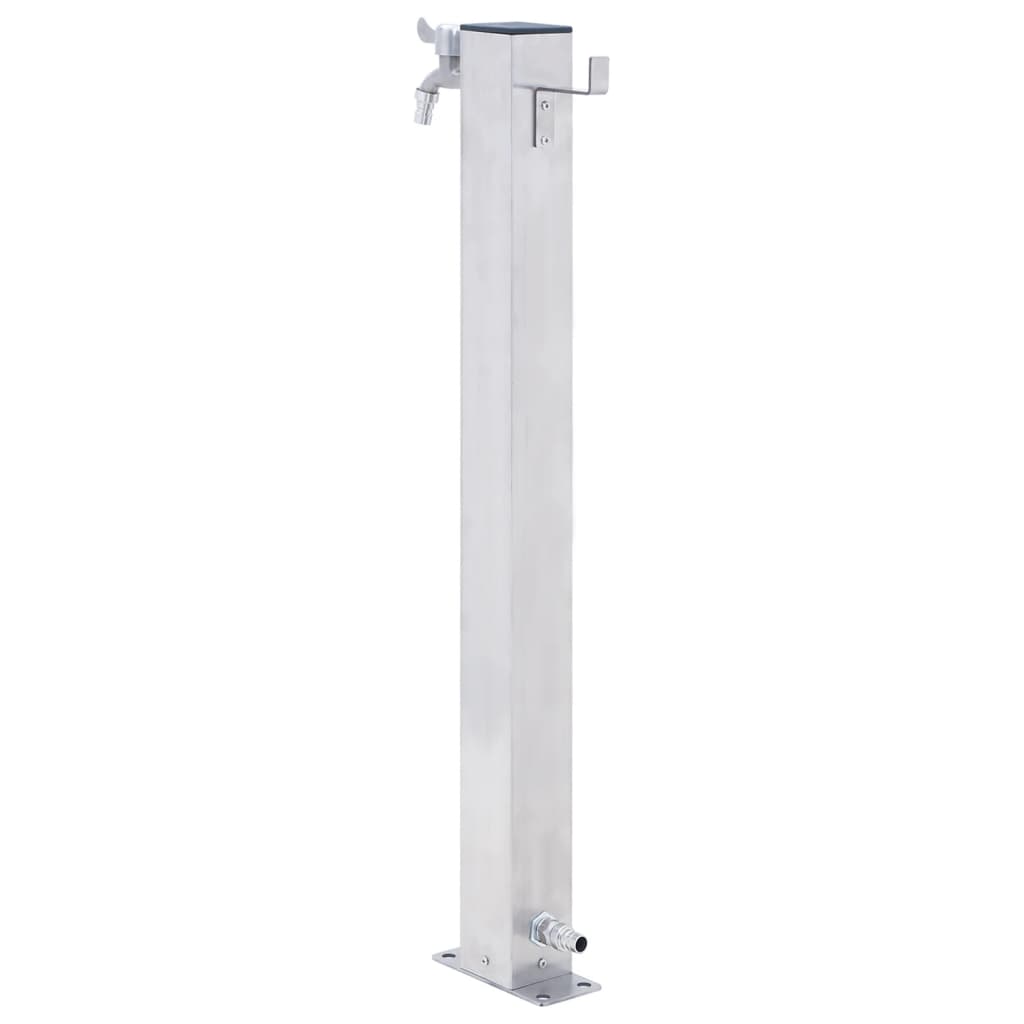 Colonna d'Acqua da Giardino 40 cm Acciaio Inox Quadrato