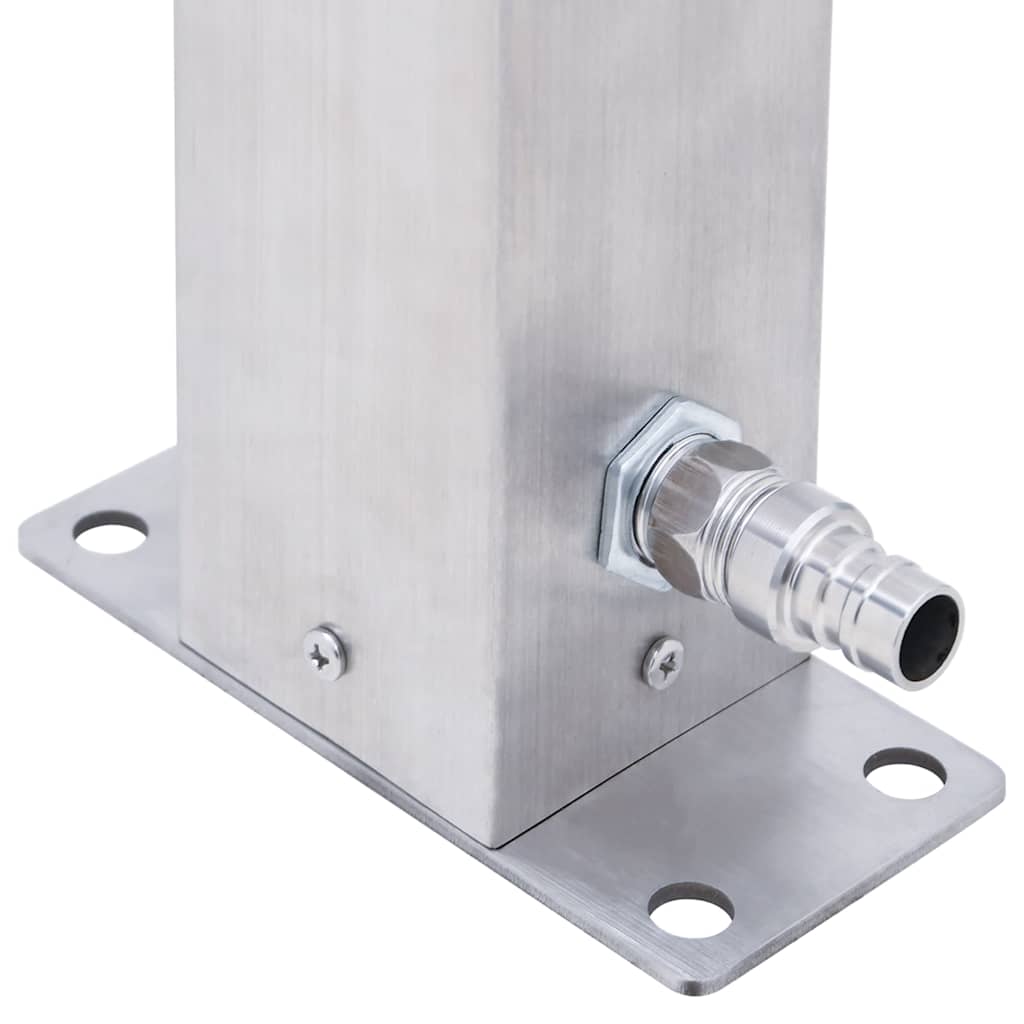 Colonna d'Acqua da Giardino 40 cm Acciaio Inox Quadrato - homemem39