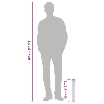 Colonna d'Acqua da Giardino 40 cm Acciaio Inox Quadrato - homemem39