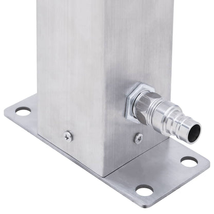 Colonna d'Acqua da Giardino 100 cm Acciaio Inox Quadrato