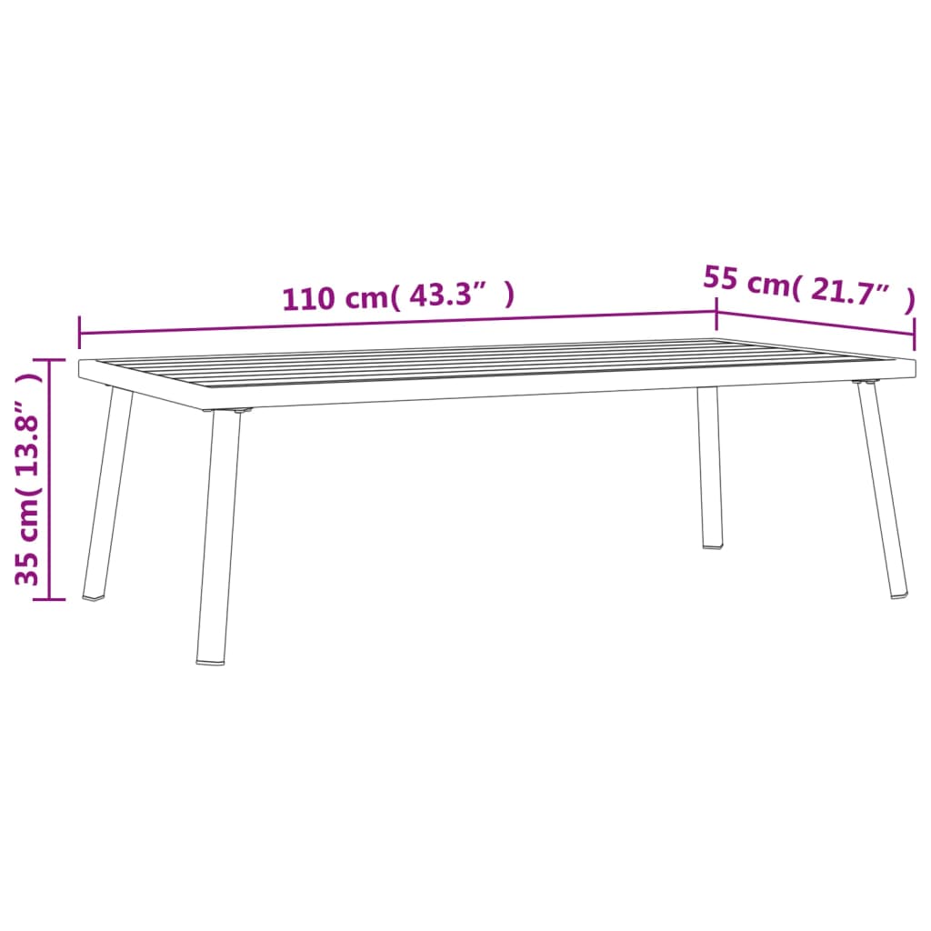 Set Salotto da Giardino 2 pz in Acciaio Antracite | homemem39