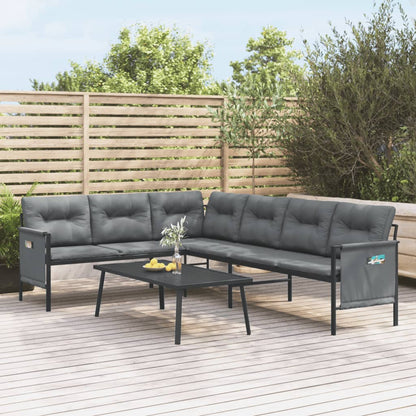 Set Salotto da Giardino 2 pz in Acciaio Antracite | homemem39