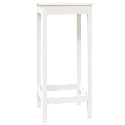 Tavolo da Bar Bianco 50x50x110 cm in Legno Massello di Pino - homemem39