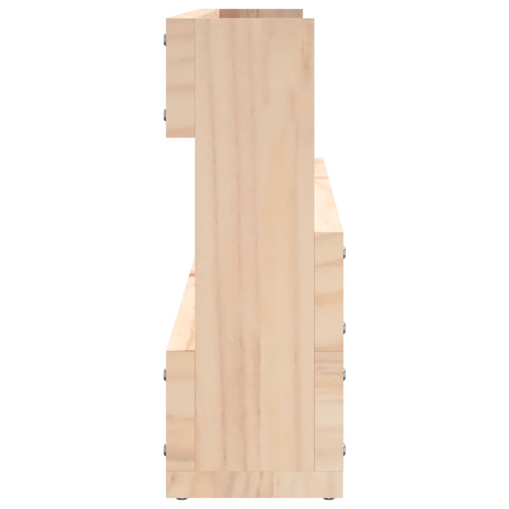 Scarpiere a Parete 2 pz 110x9x23 cm Legno Massello di Pino - homemem39