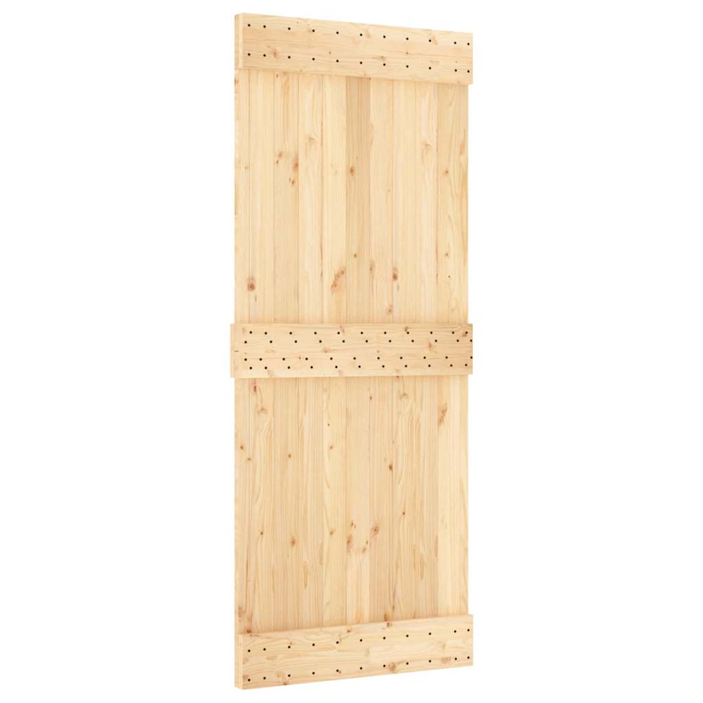 Porta NARVIK 85x210 cm in Legno Massello di Pino - homemem39