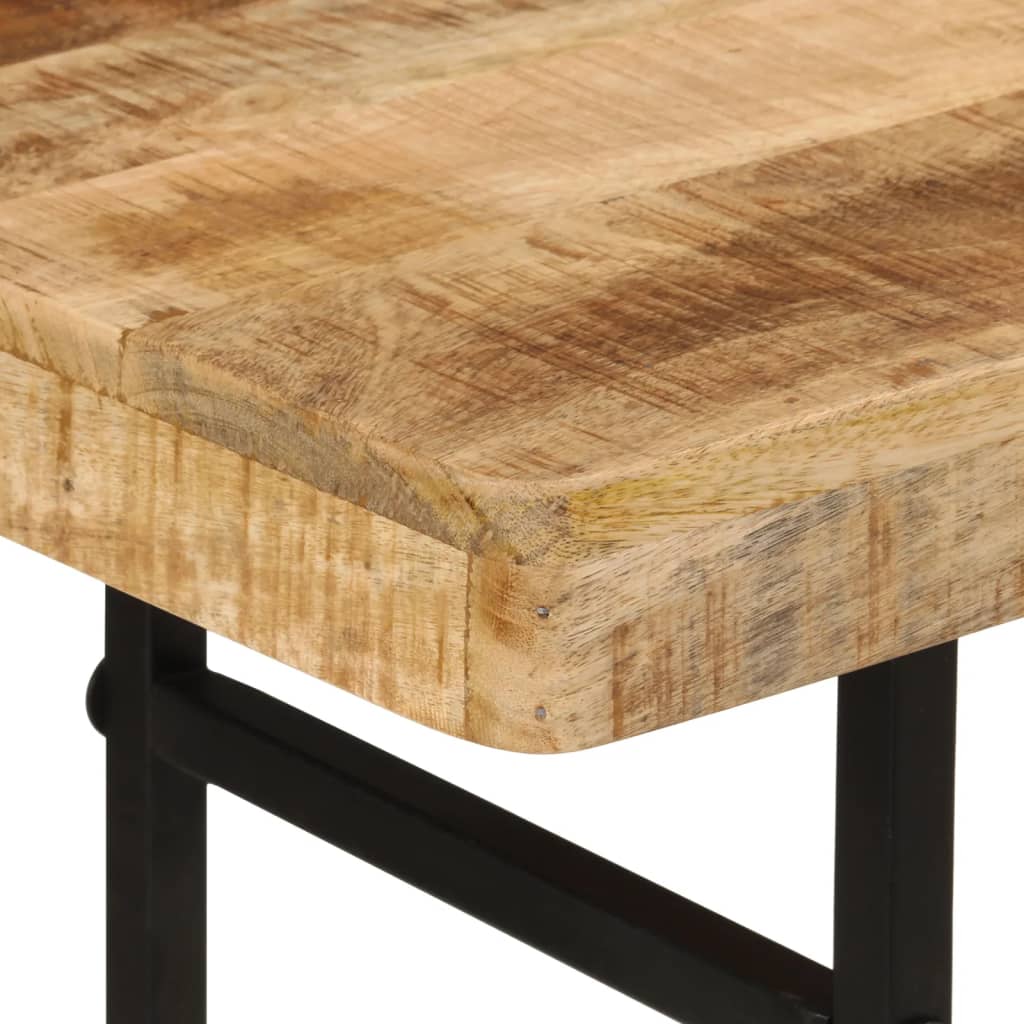 Tavolo Consolle 112x36x76 cm in Legno Massello di Mango e Ferro