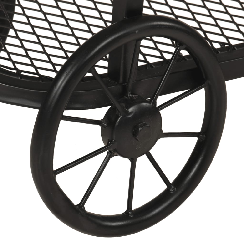 Tavolo Consolle 112x36x76 cm in Legno Massello di Mango e Ferro