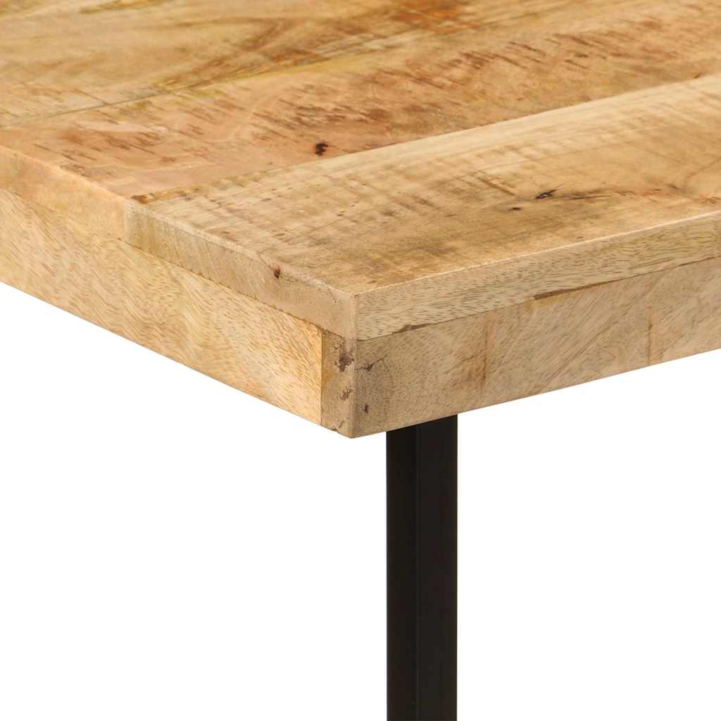 Scrivania 165x110x77 cm Legno Massello Mango Ferro | homemem39