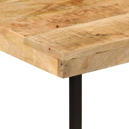 Scrivania 165x110x77 cm Legno Massello Mango Ferro | homemem39