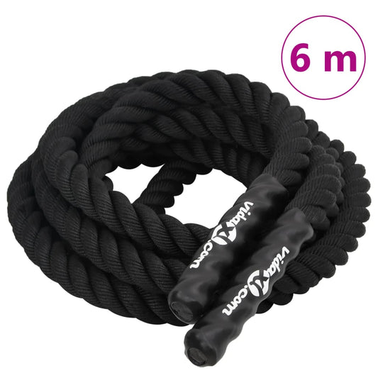 Corda da Allenamento Nera 6 m 4,5 kg in Poliestere