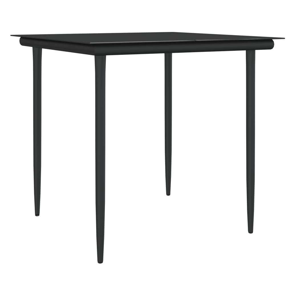 Set Pranzo da Giardino 5pz con Cuscini in Polyrattan e Acciaio - homemem39