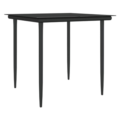 Set Pranzo da Giardino 5pz con Cuscini in Polyrattan e Acciaio - homemem39