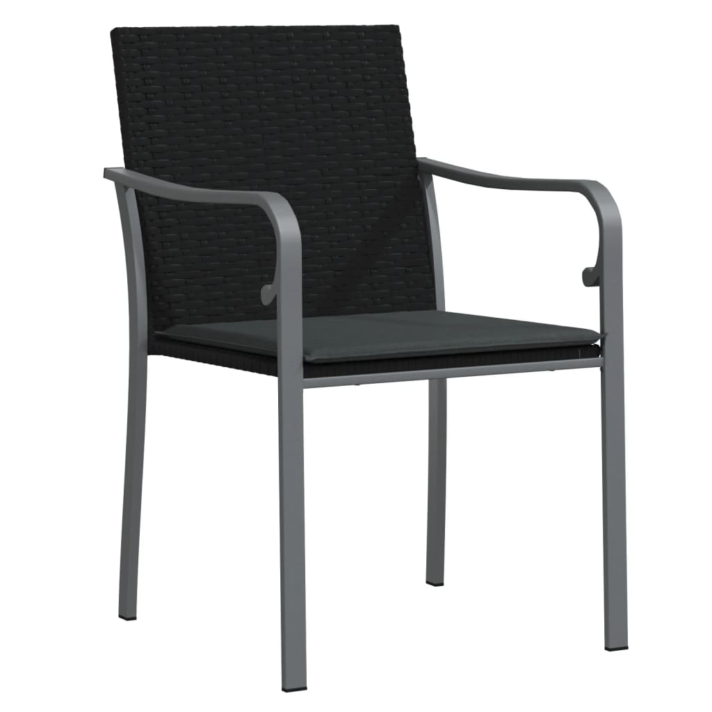 Set Pranzo da Giardino 7 pz con Cuscini in Polyrattan e Acciaio | homemem39